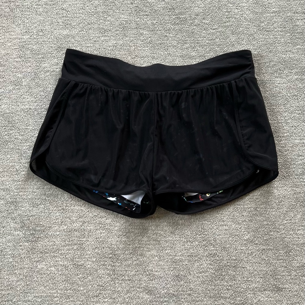 Fabletics Black Overlay Active Shorts